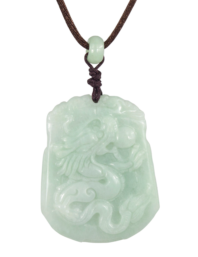 Certified Jadeite 2024 Jade Dragon Pendant