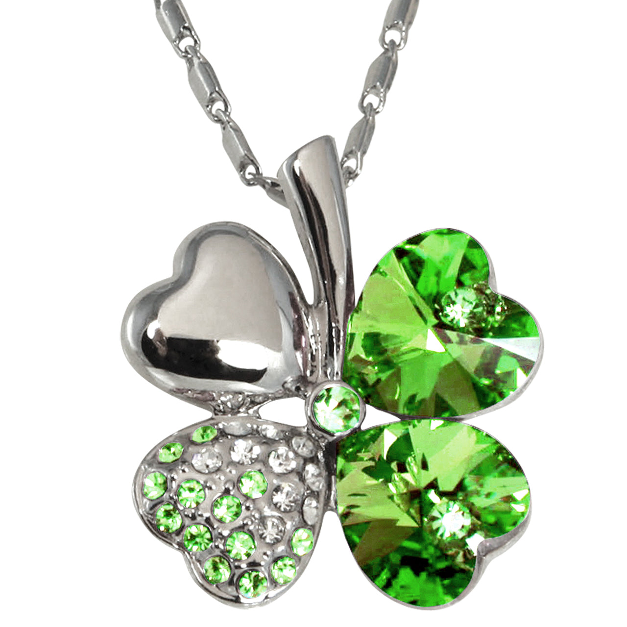 Crystal Clover Rotatable Pendant Necklace Spinner Luxury Designer Inspired  Four Leaf Clover Stainless Steel Jewelry No Tarnish