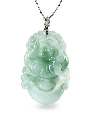 Jade Necklace | Chinese Zodiac Jade Pendant Necklace | Dahlia