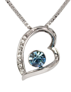 Stylish Heart with Swarovski Crystal Pendant | Dahlia