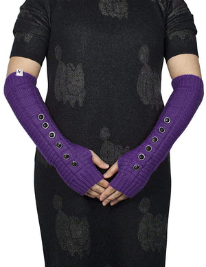 Knit Fingerless Gloves Long Sleeve Arm Warmers