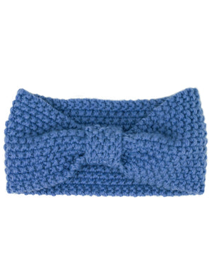 Wide Bow Knitted Winter Headband