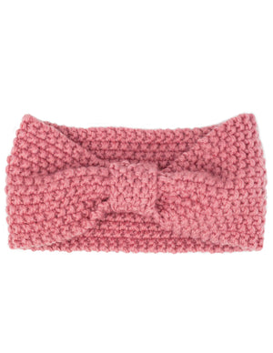 Wide Bow Knitted Winter Headband