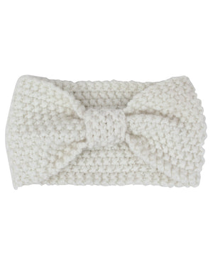 Wide Bow Knitted Winter Headband