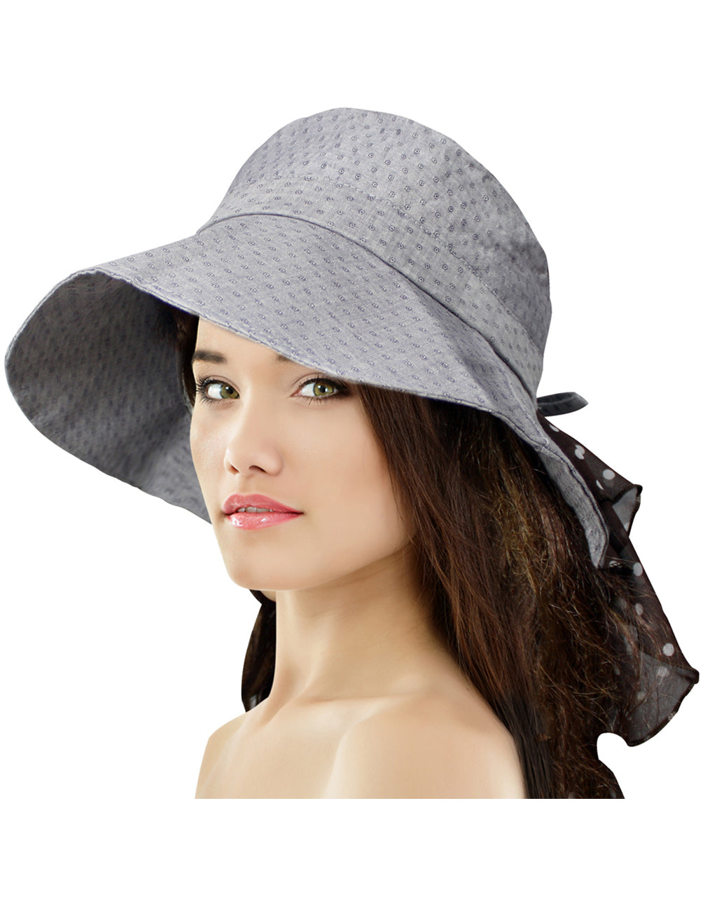 Dahlia Belted Polka Dot Bucket Summer Sun Hat