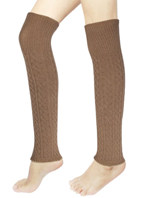 Narrow Cable Long Cable Leg Warmers