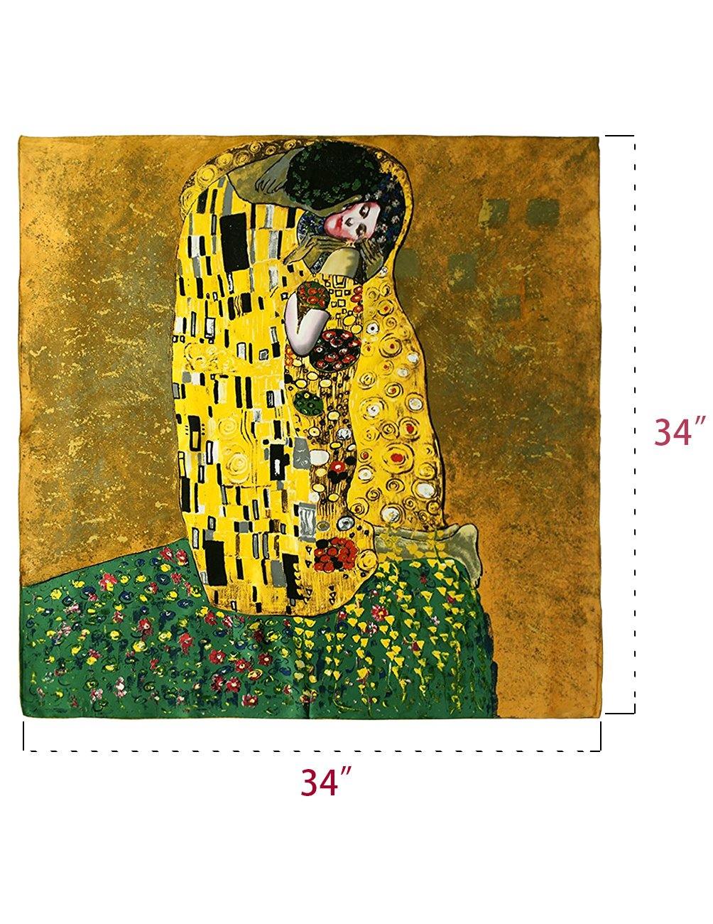 Silk Gustav Klimt Square Floral Farm Garden Sunflower 2024 Scarf