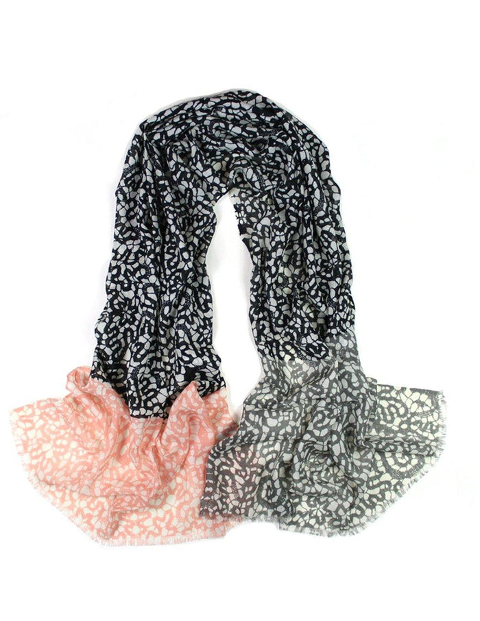 100% Wool Scarfs Wraps and Shawls Lace Pattern
